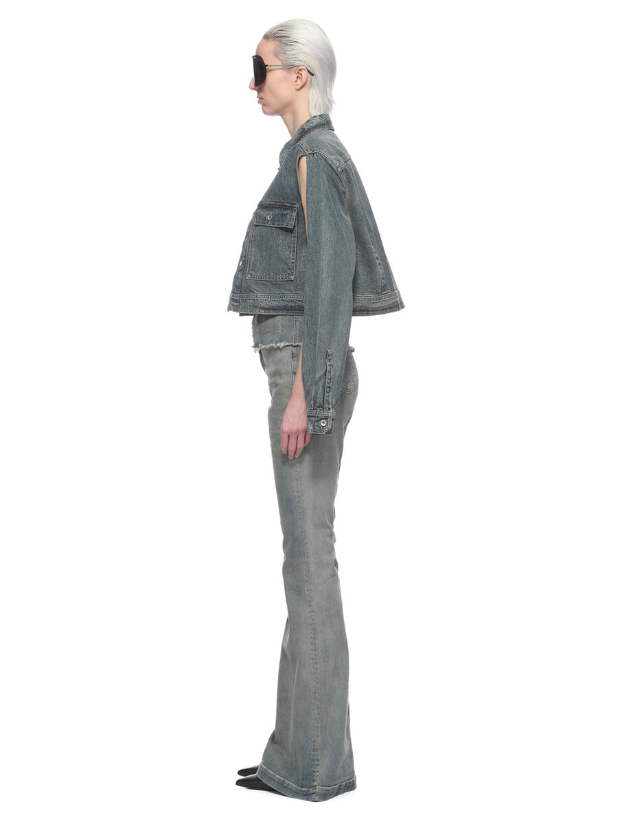 Rick Owens Cape Sleeve Cropped Outershirt