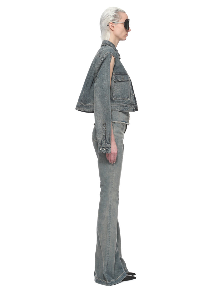 Rick Owens Cape Sleeve Cropped Outershirt