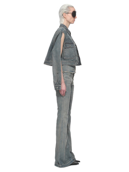 Rick Owens Cape Sleeve Cropped Outershirt