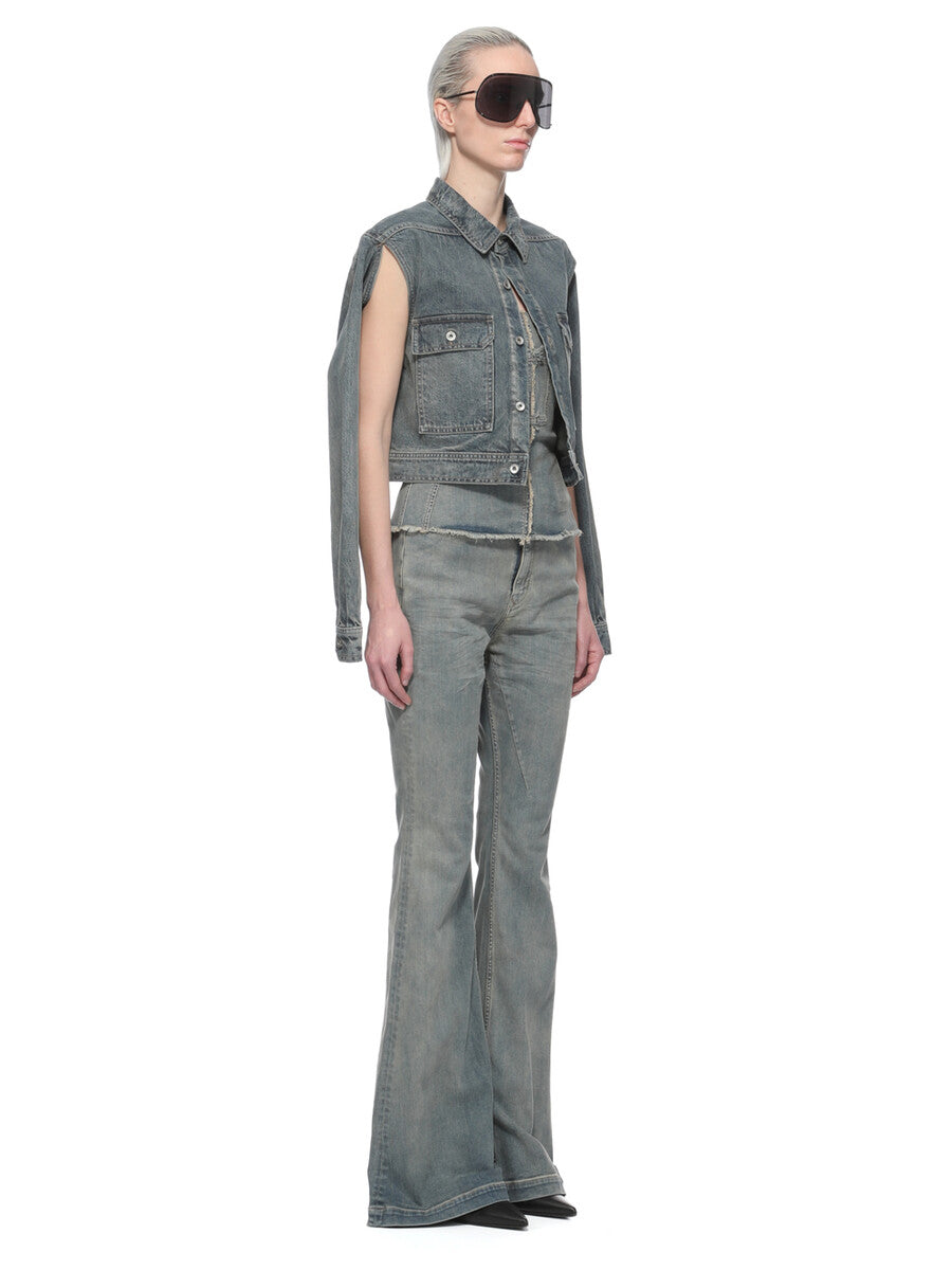 Rick Owens Cape Sleeve Cropped Outershirt