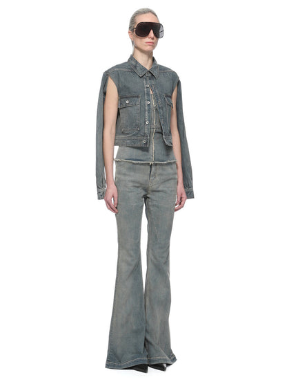 Rick Owens Cape Sleeve Cropped Outershirt