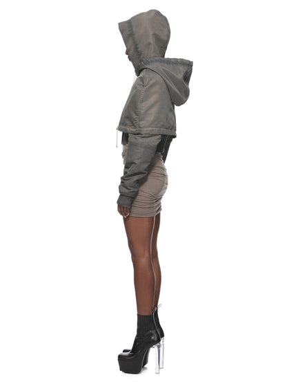 Rick Owens Hooded Cropped Flight