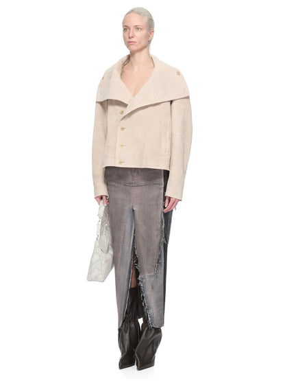 Rick Owens Denim Sliced Skirt