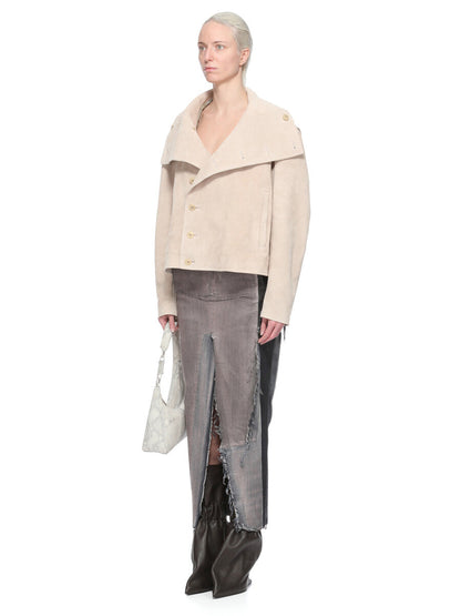 Rick Owens Denim Sliced Skirt