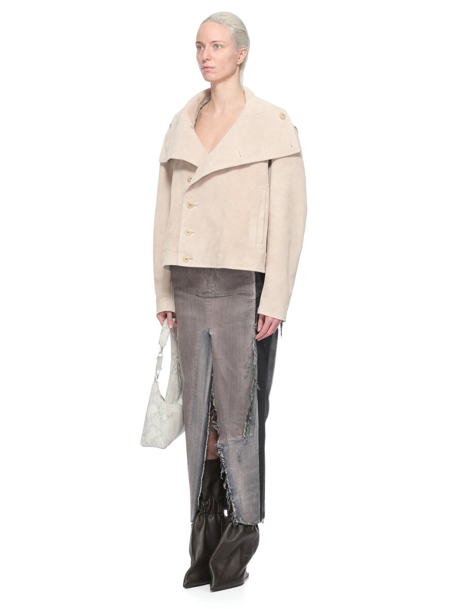 Rick Owens Denim Sliced Skirt