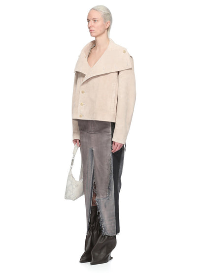 Rick Owens Denim Sliced Skirt