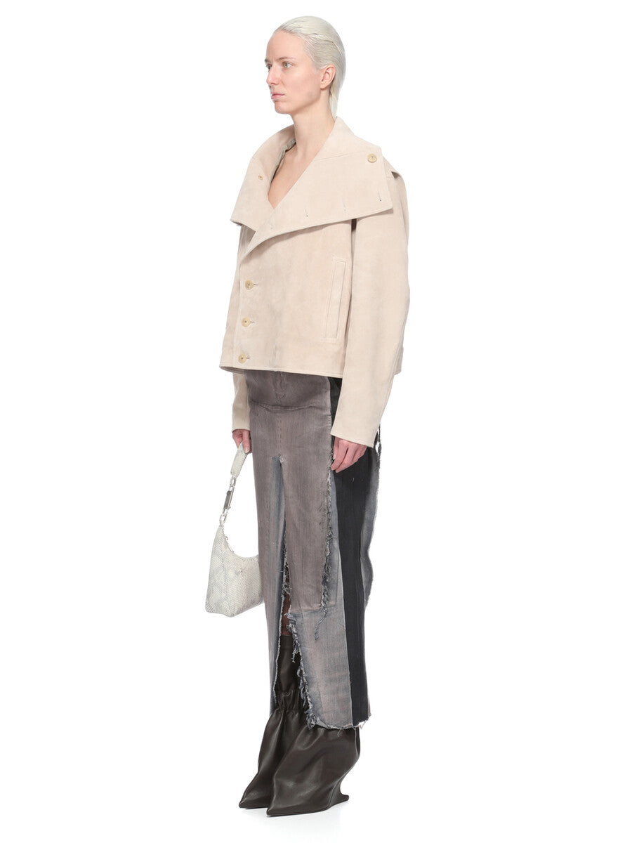 Rick Owens Denim Sliced Skirt