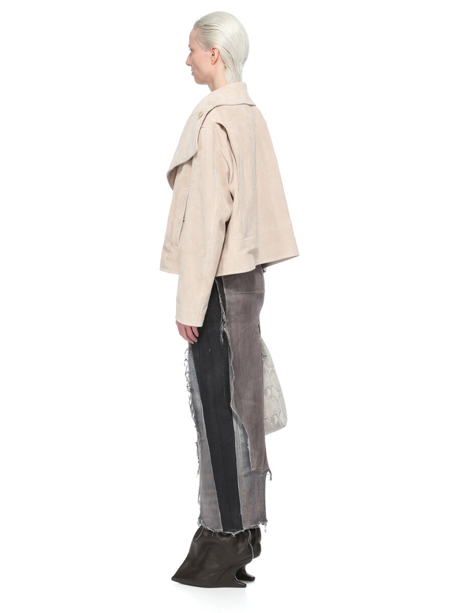 Rick Owens Denim Sliced Skirt