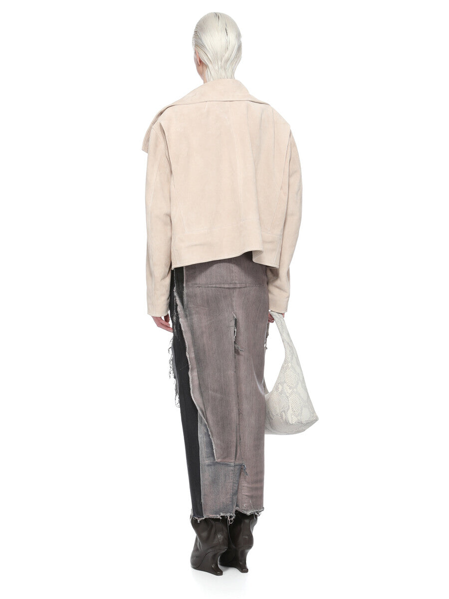 Rick Owens Denim Sliced Skirt