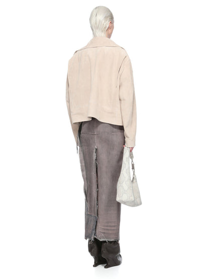 Rick Owens Denim Sliced Skirt