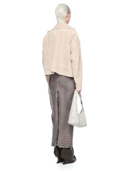 Rick Owens Denim Sliced Skirt