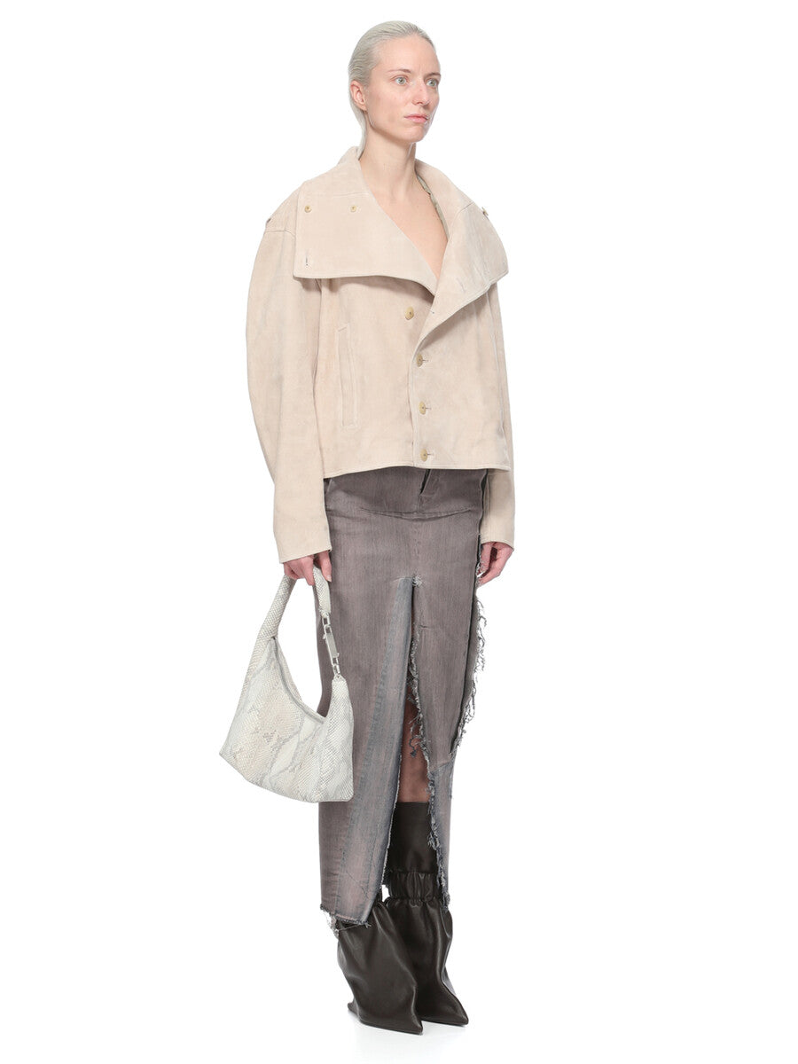 Rick Owens Denim Sliced Skirt