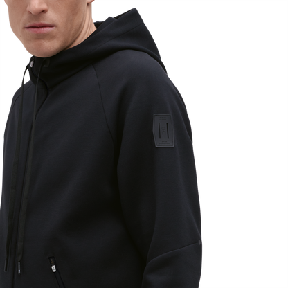 On Zipped Hoodie Black