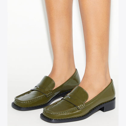 Tory Burch Square-Toe Loafer GREEN VERNICE
