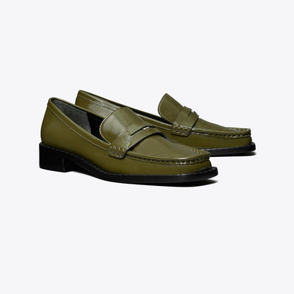 Tory Burch Square-Toe Loafer GREEN VERNICE
