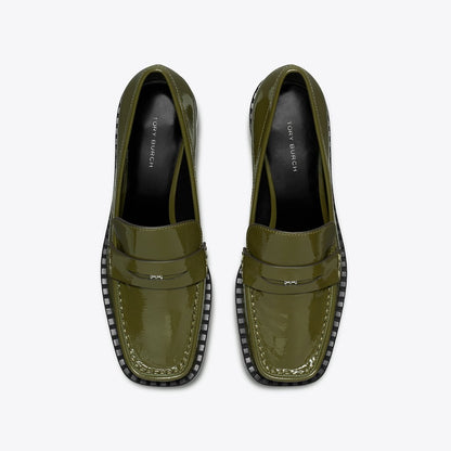 Tory Burch Square-Toe Loafer GREEN VERNICE