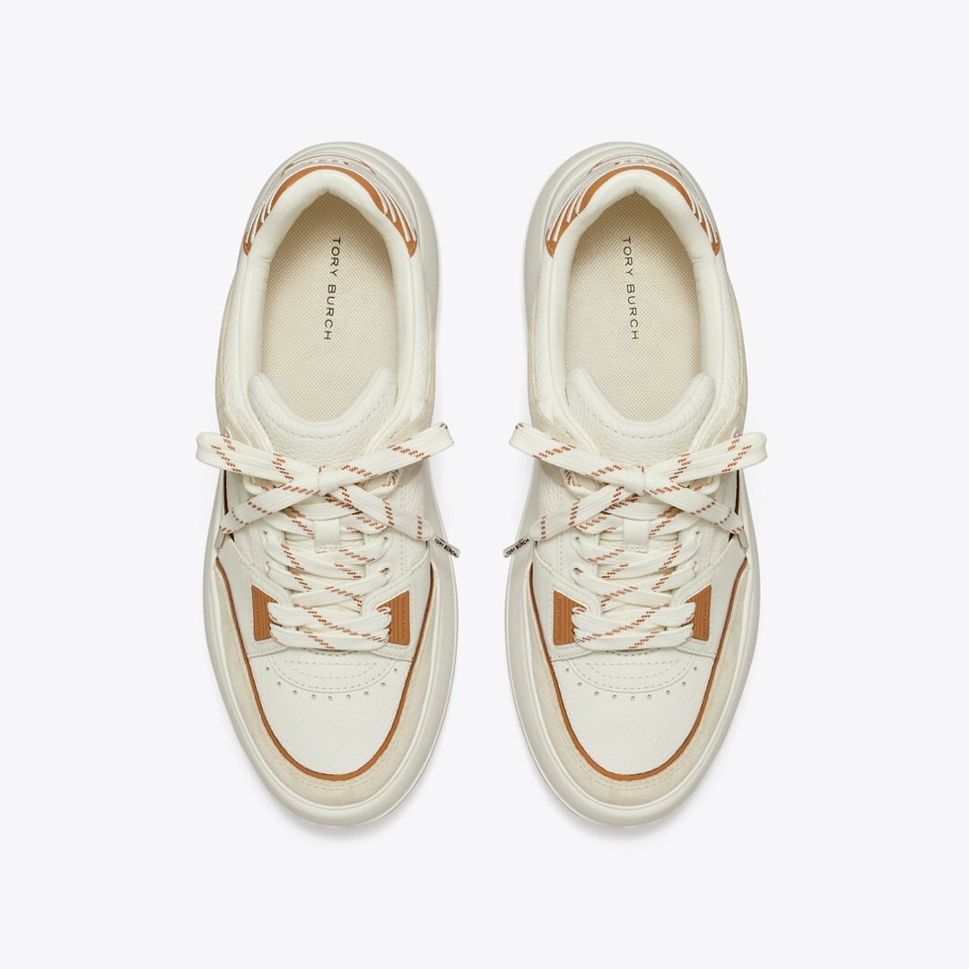 Tory Burch Stage Sneaker BLANC / PRALINE / TOASTED SOUFFLE