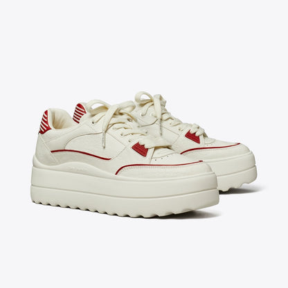 Tory Burch Stage Sneaker BLANC / BLANC / TORY RED