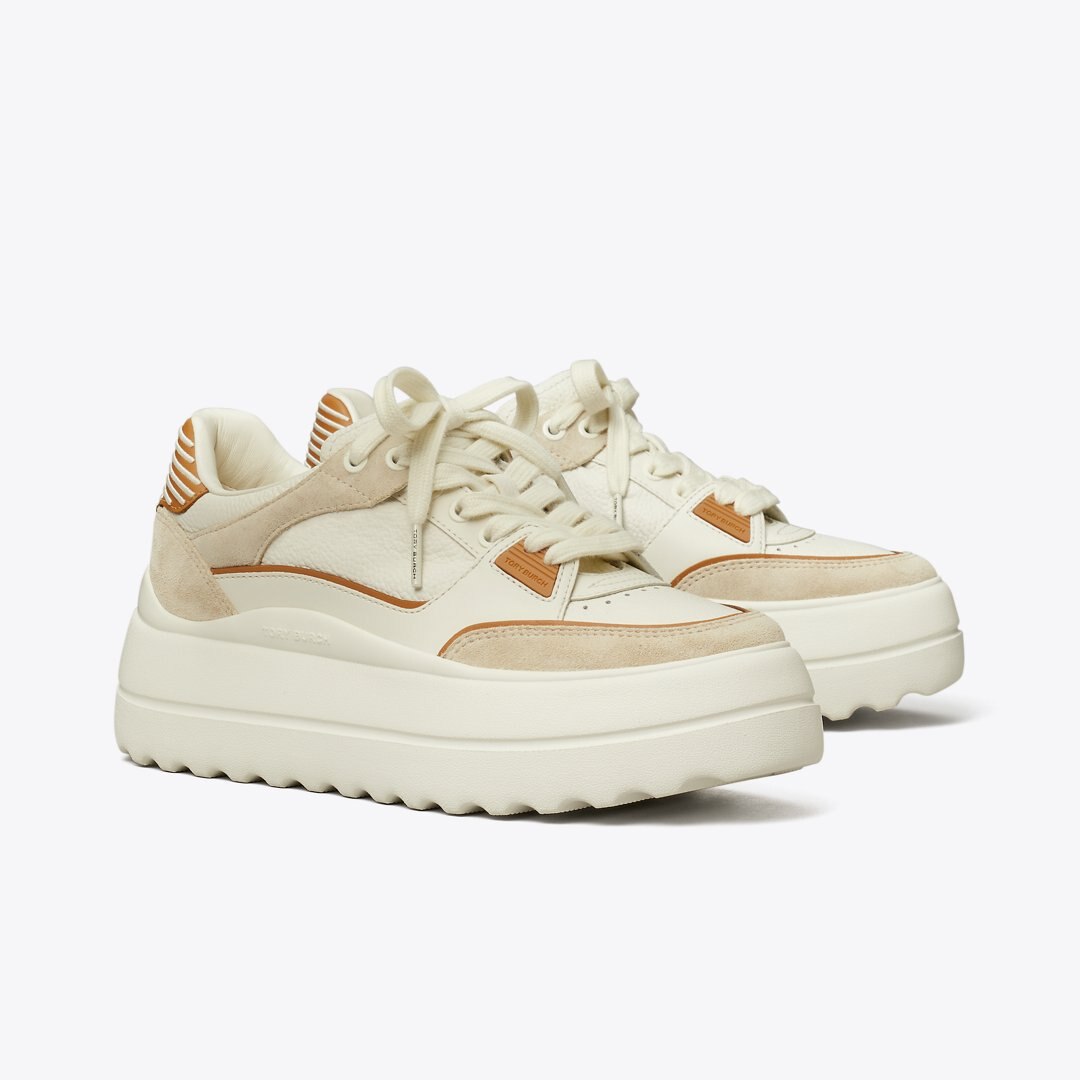Tory Burch Stage Sneaker BLANC / PRALINE / TOASTED SOUFFLE