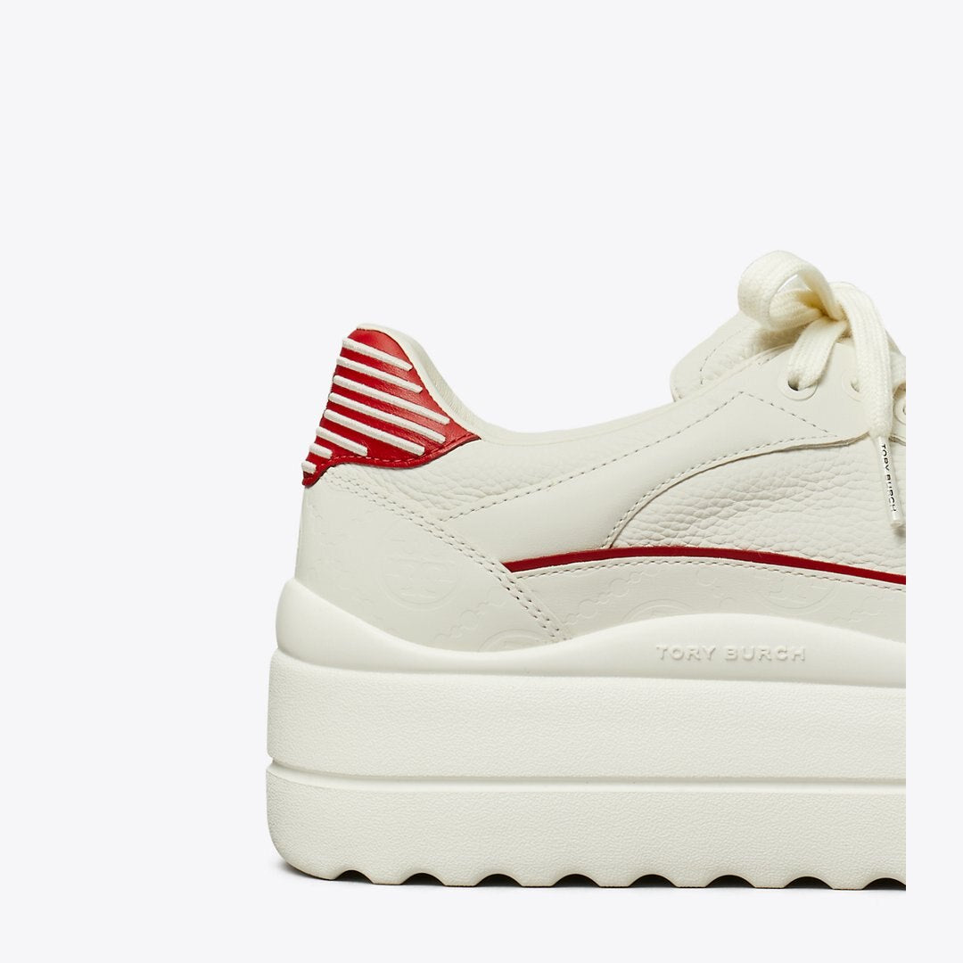 Tory Burch Stage Sneaker BLANC / BLANC / TORY RED