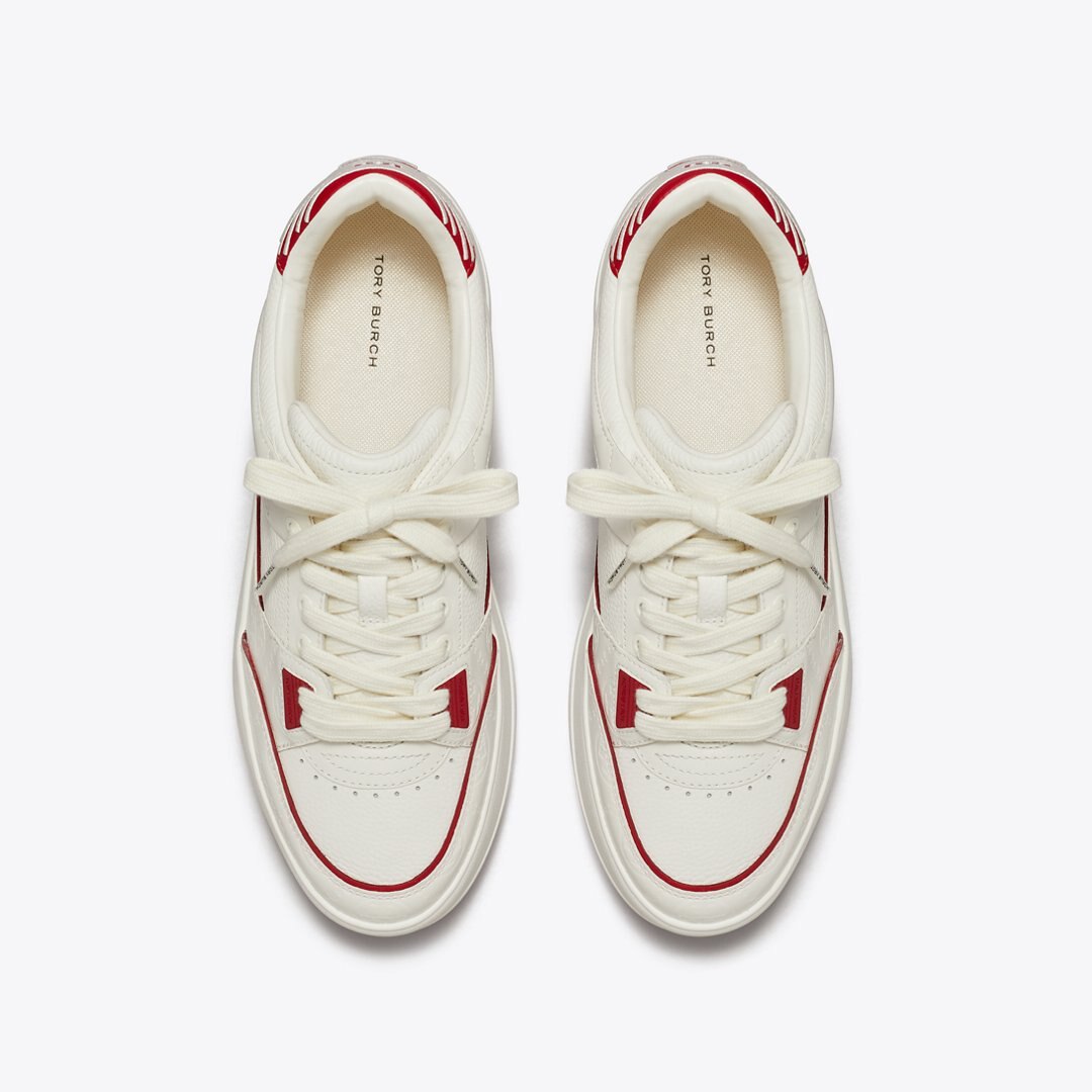 Tory Burch Stage Sneaker BLANC / BLANC / TORY RED