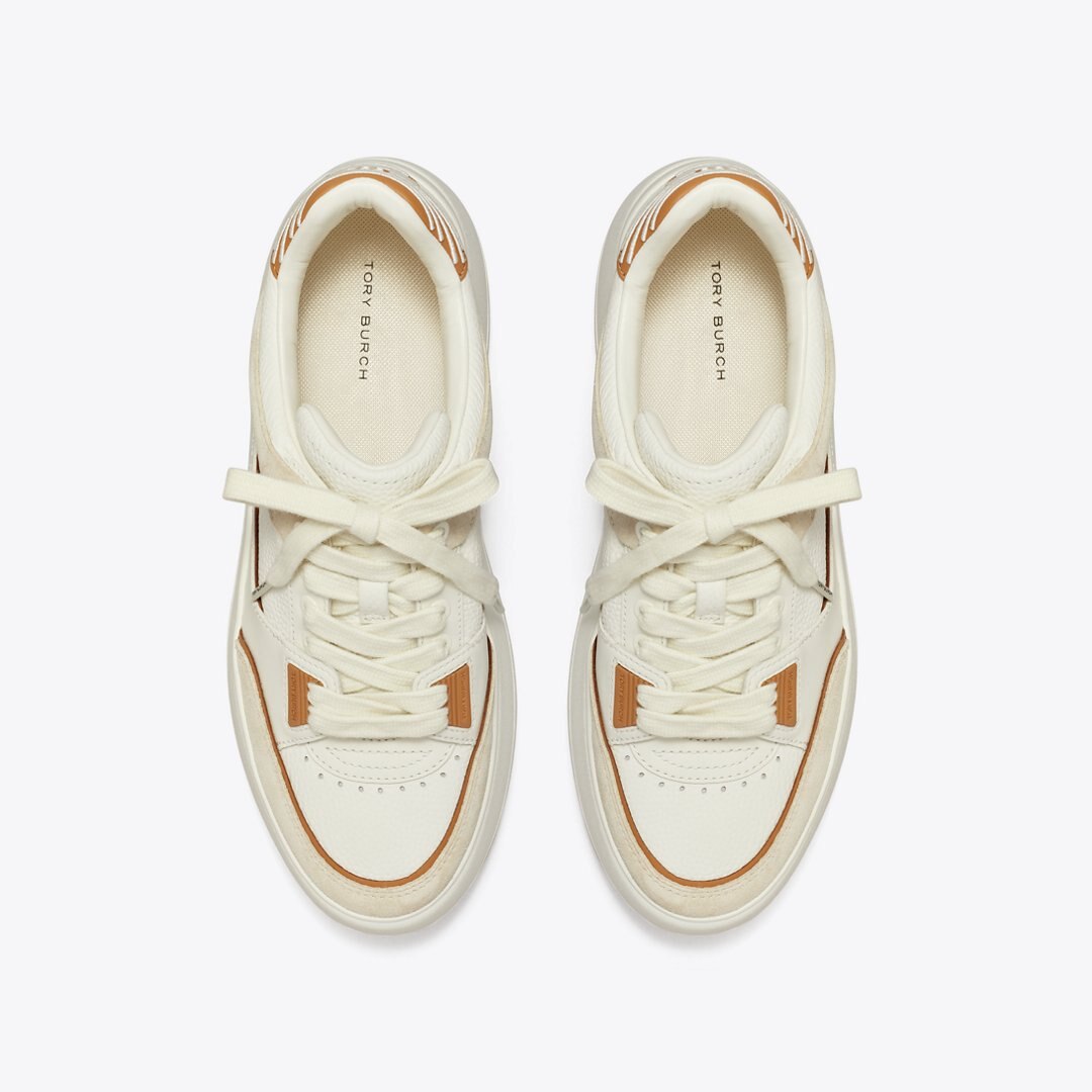 Tory Burch Stage Sneaker BLANC / PRALINE / TOASTED SOUFFLE