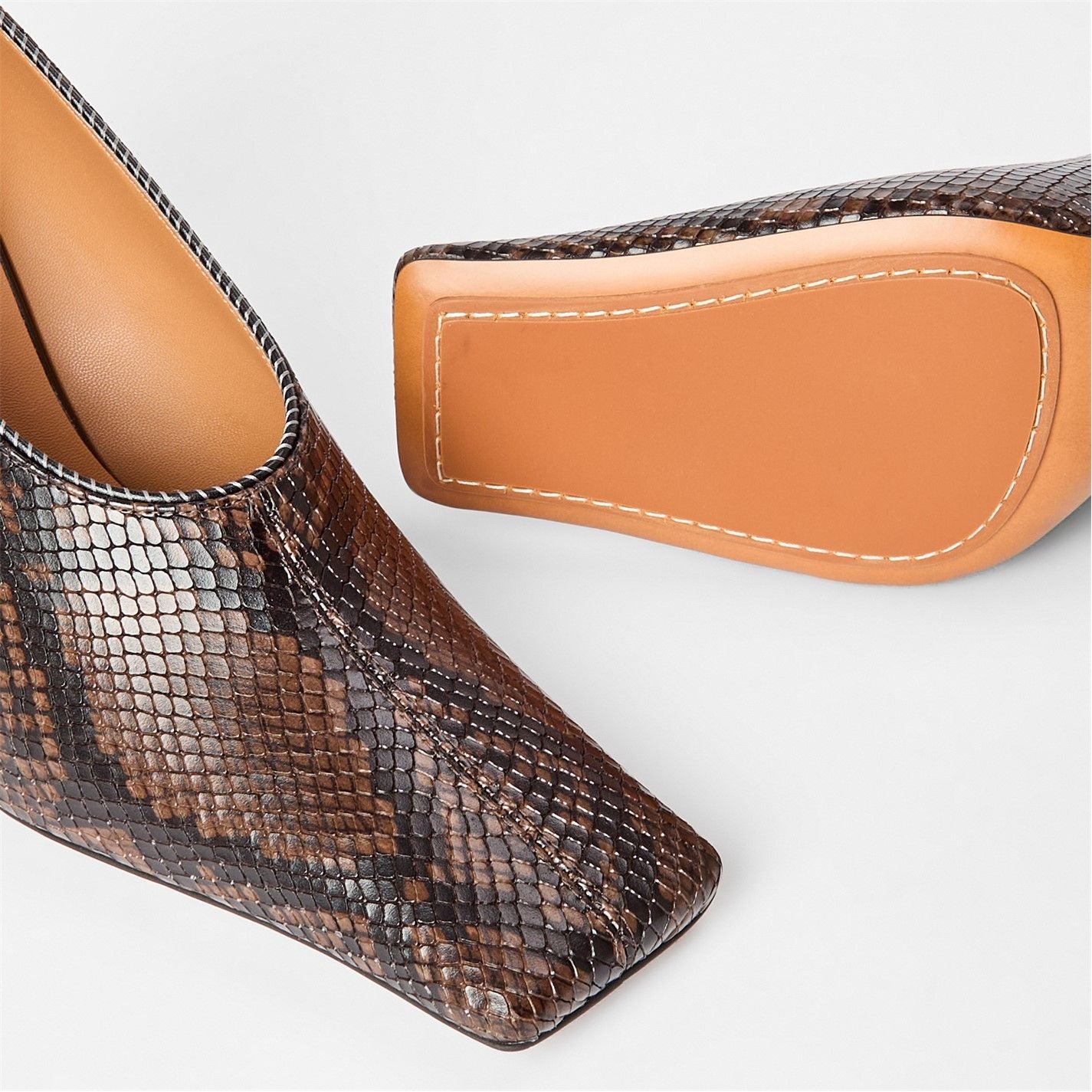  Stella Snake Pump Ld54 Coffee
