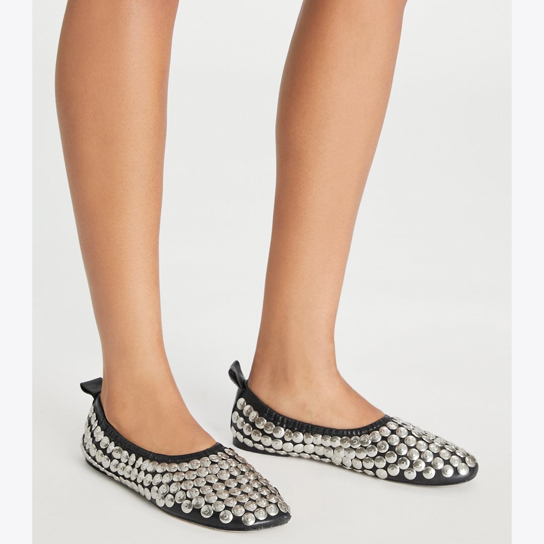 Tory Burch Studded Ballet PERFECT BLACK