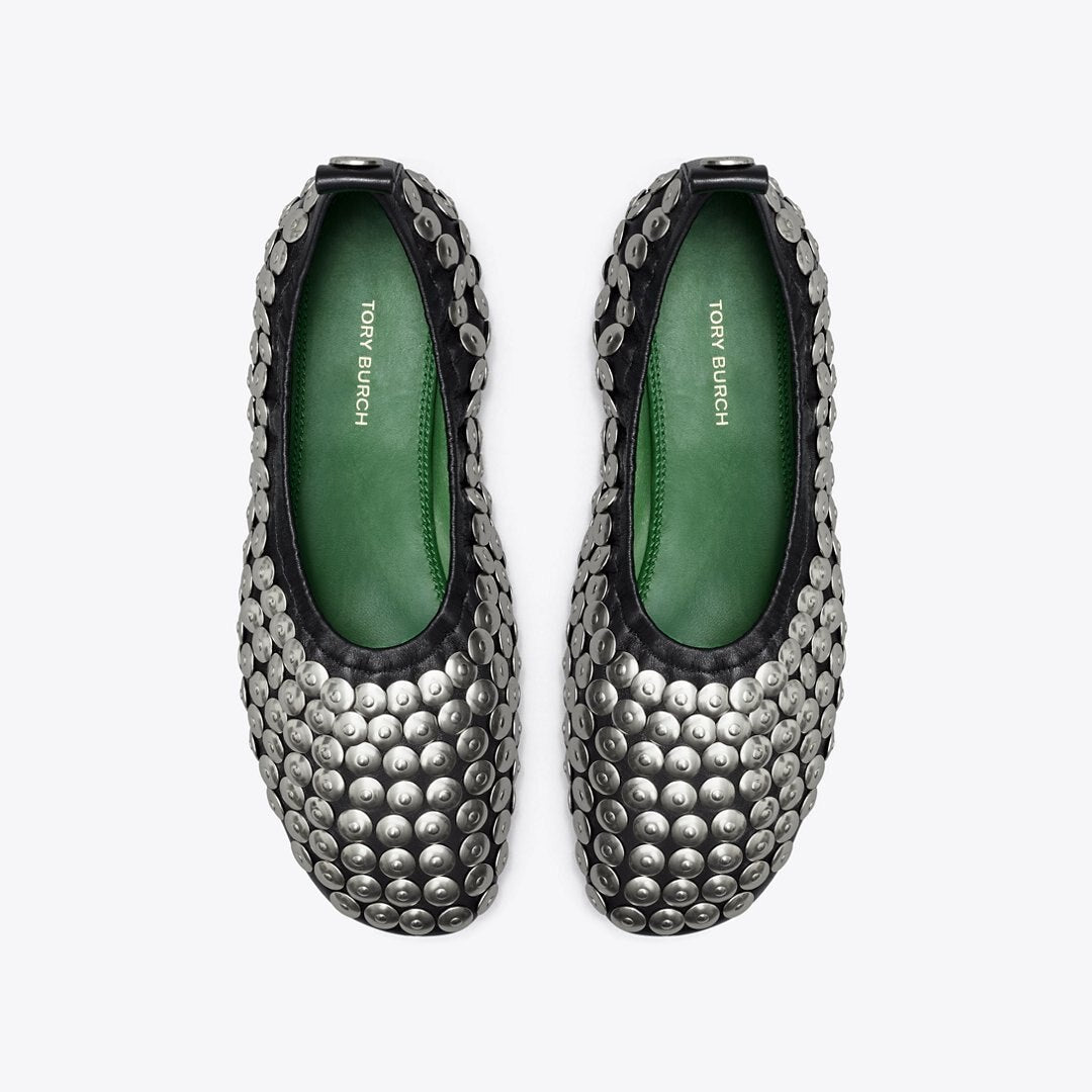 Tory Burch Studded Ballet PERFECT BLACK