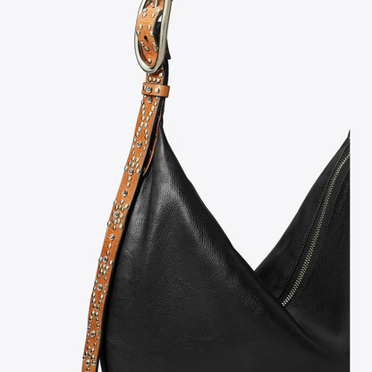 Tory Burch Studded Balloon Bag Black