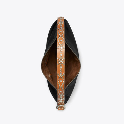 Tory Burch Studded Balloon Bag Black