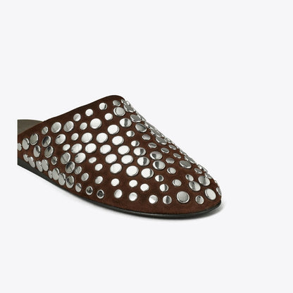 Tory Burch Studded Mule DARK COCOA