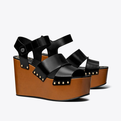 Tory Burch Studded Platform Wedge PERFECT BLACK