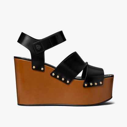 Tory Burch Studded Platform Wedge PERFECT BLACK