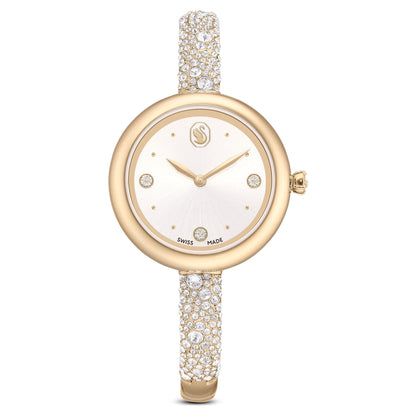 Swarovski Sublima Bangle Watch Swiss Made Metal Bracelet Gold Tone Champagne Gold-Tone Finish SW5734635
