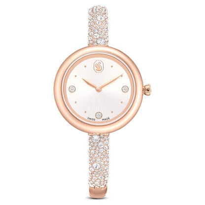 Swarovski Sublima Bangle Watch Swiss Made Metal Bracelet Rose Gold Tone Rose Gold-Tone Finish SW5734633
