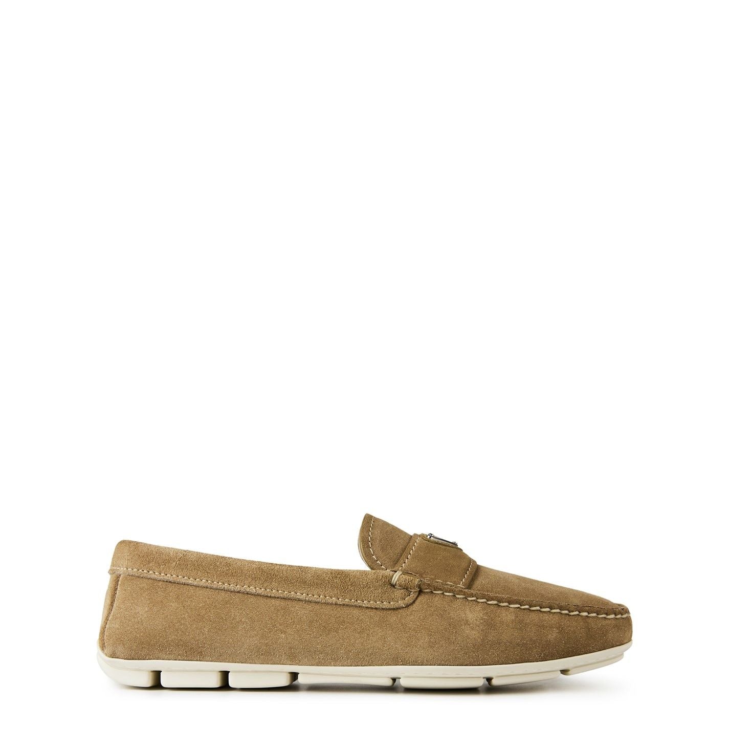  Suede Driving Loafers Beige