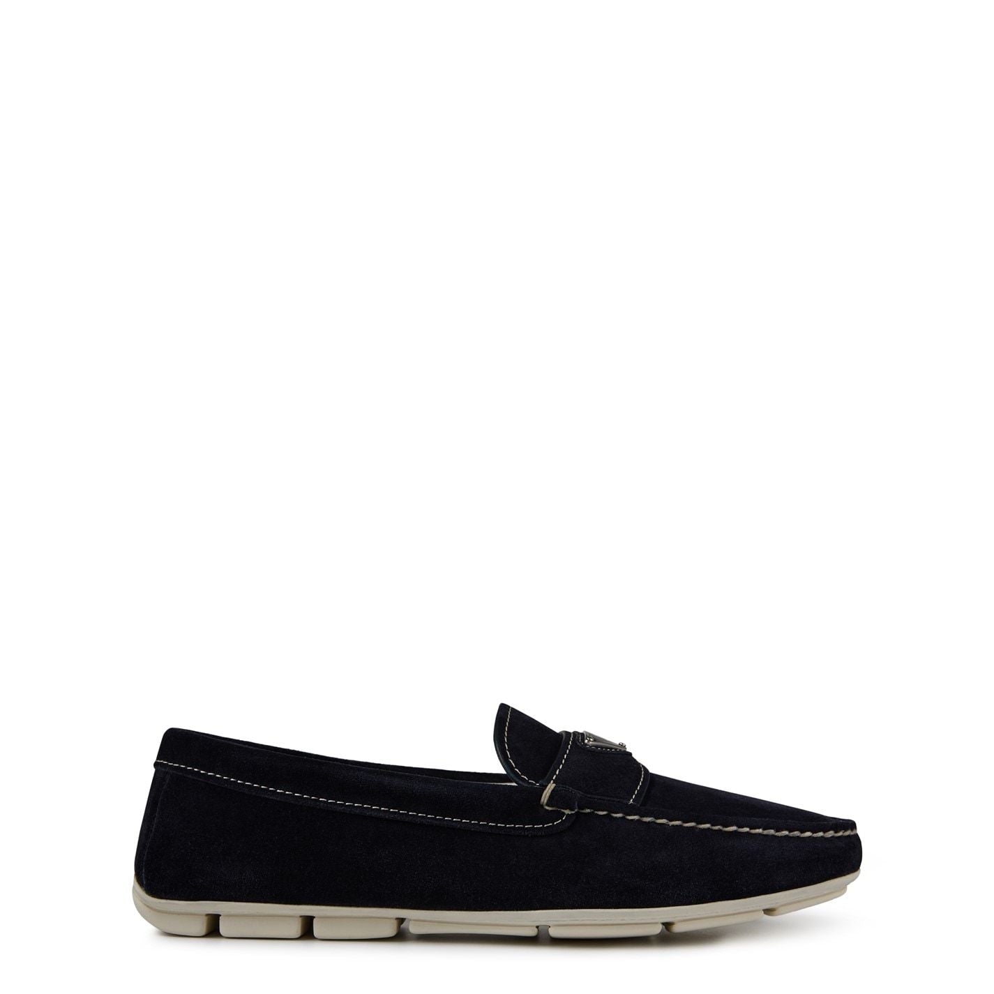  Suede Driving Loafers Navy