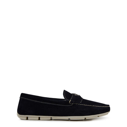  Suede Driving Loafers Navy