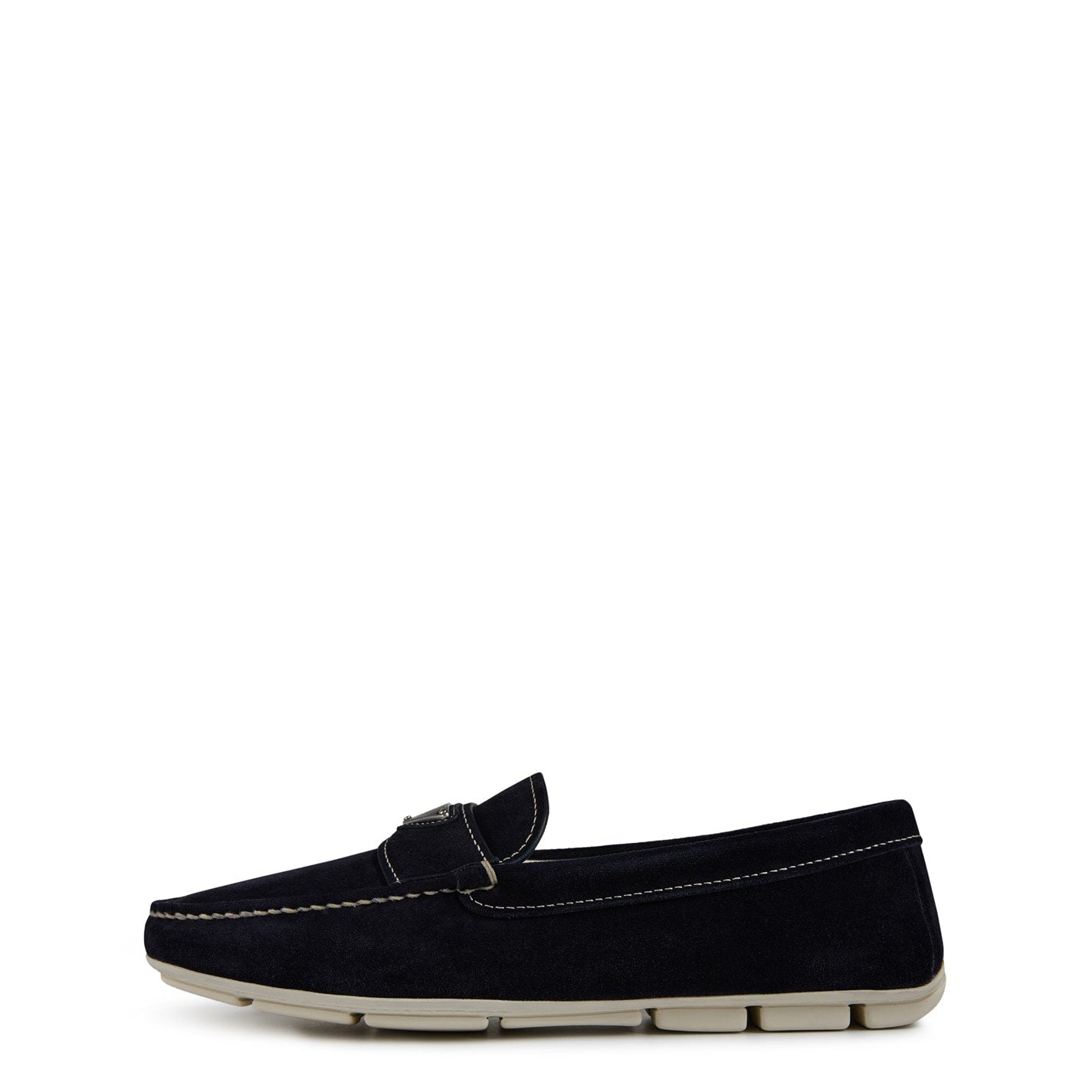  Suede Driving Loafers Navy