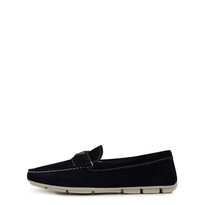  Suede Driving Loafers Navy