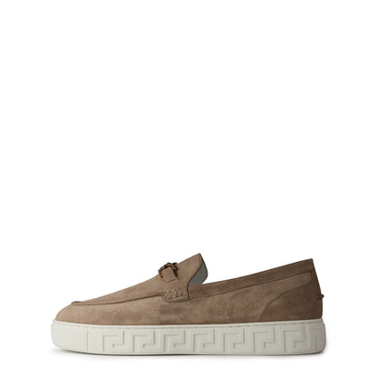  Suede Medusa Loafers Light Sand