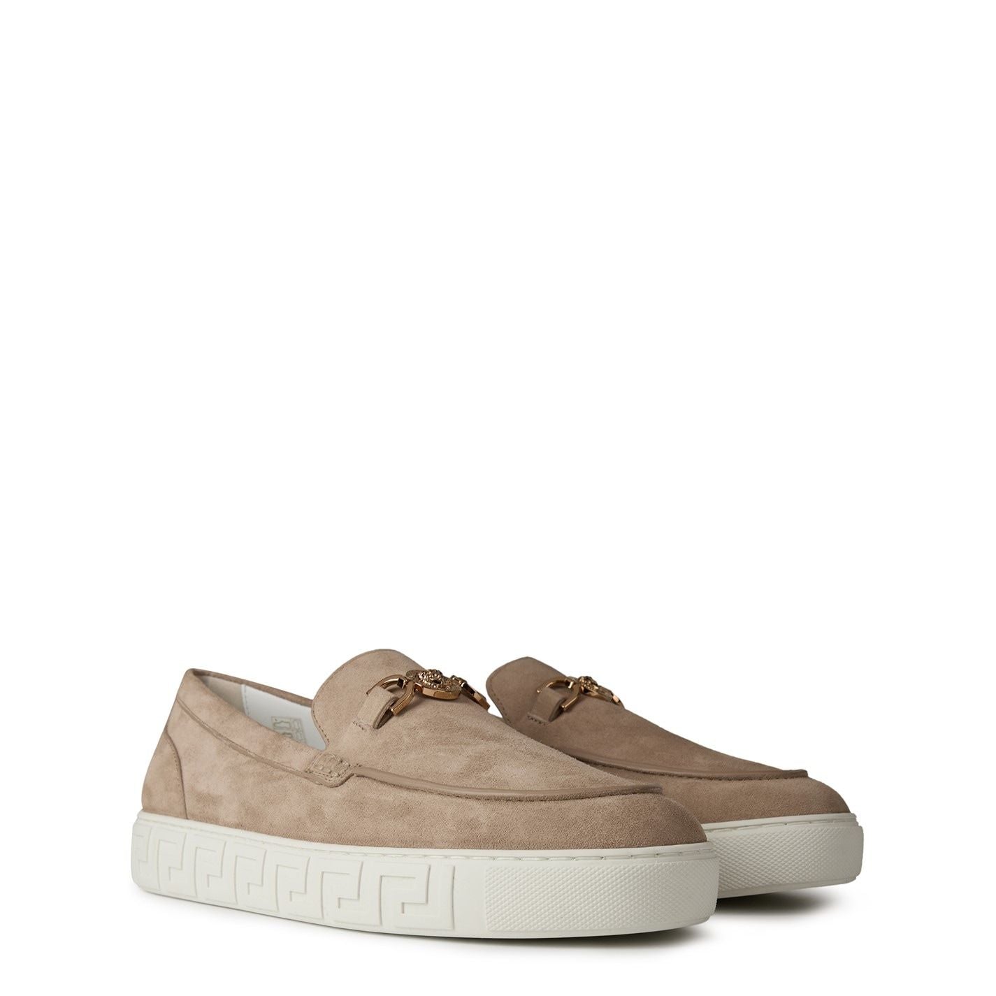  Suede Medusa Loafers Light Sand