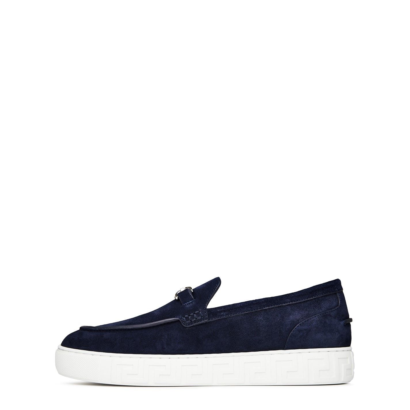  Suede Medusa Loafers Navy