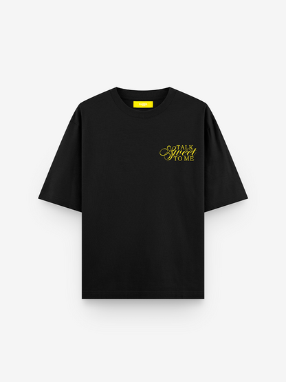 Talk Sweet To Me Tshirt In Black Regular Fit