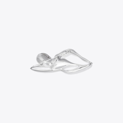 Tory Burch Swimmer Brooch Light Silver