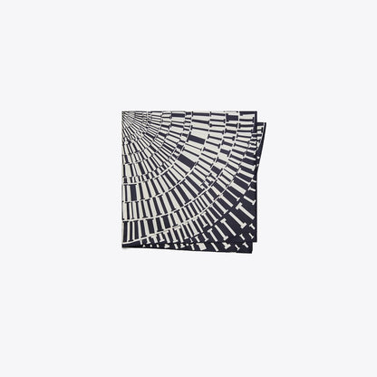 Tory Burch T Circle Silk Square Scarf Navy Circle T Silk Square