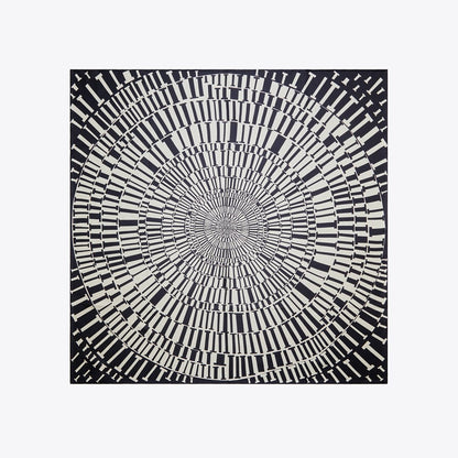 Tory Burch T Circle Silk Square Scarf Navy Circle T Silk Square