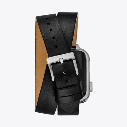 Tory Burch T Double Wrap Band for Apple Watch BLACK