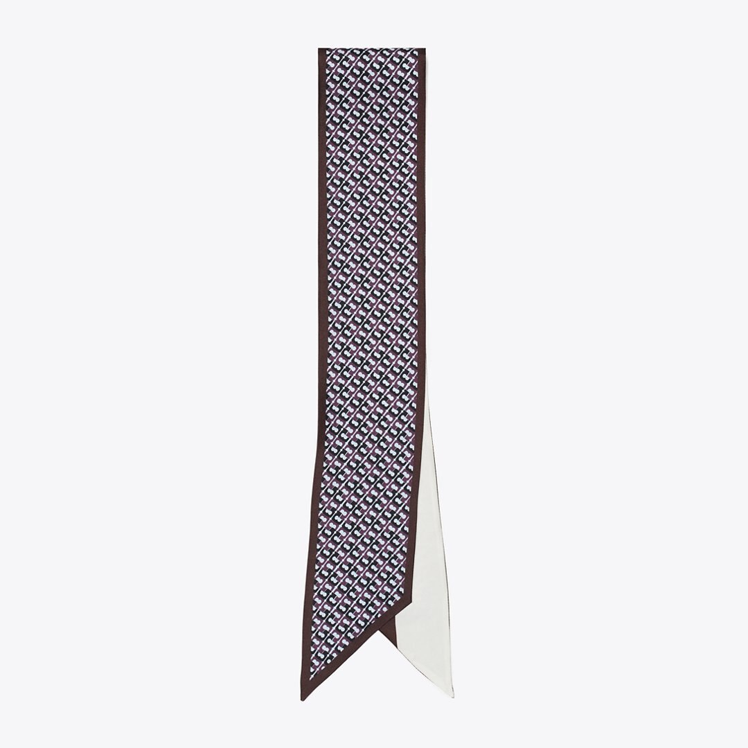 Tory Burch T Link Silk Ribbon Tie Blue T Link